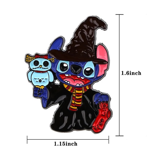 Set of 2 Stitch Enamel Pins Disney Lilo & Stitch Fan Collectible Backpack Badges - Picture 10 of 16